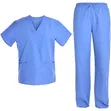 Medical Scrub Uniform Set - Sky Blue - 5