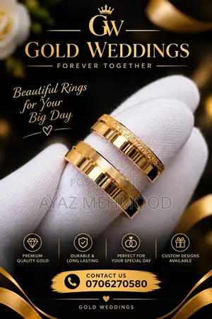 Noor-Ul-Saba Pure Silver & Gold Wedding/Engagement Rings