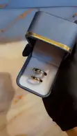 Noor-Ul-Saba Pure Silver & Gold Wedding/Engagement Rings - 3
