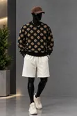 Light Brown Argyle Diamond Sweater - 2