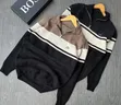 Men's Striped Half-Zip Wooly Sweater - 1