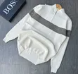 Men's Striped Half-Zip Wooly Sweater - 2