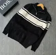 Men's Striped Half-Zip Wooly Sweater - 5