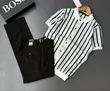 Smart-Casual Men's Two-Piece Outfit: Knit Shirt & Beltless Pants - 2