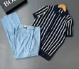 Smart-Casual Men's Two-Piece Outfit: Knit Shirt & Beltless Pants - 3