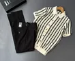 Smart-Casual Men's Two-Piece Outfit: Knit Shirt & Beltless Pants - 5
