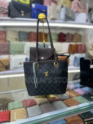 Dark Brown Louis Vuitton-Style Tote Bag