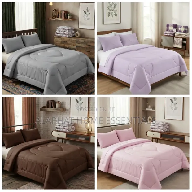 4-Piece Plain Duvet Set (5*6/6*6) - 1