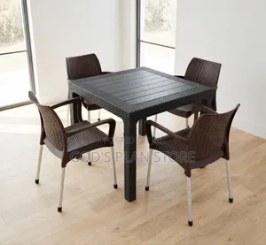 Dining Plastic Table and Chairs for Garden and Parties
