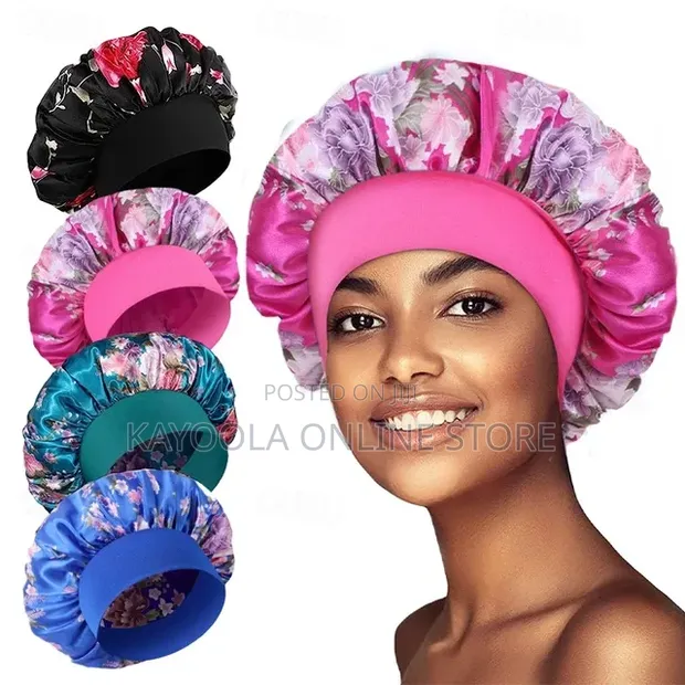 Satin Wide Band Bonnet Protective Hair & Sleep Cap - 1