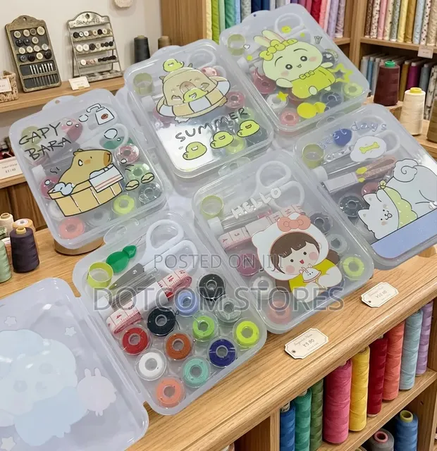 Cartoon-Themed Portable Kids Sewing Kit - 1