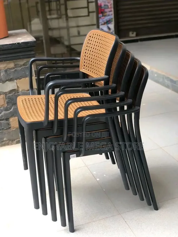 Brand New Outdoor Plastic Chairs with Armrests - 1