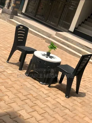 Brand New Heavy-Duty Plastic Dining Table and 4 Chairs