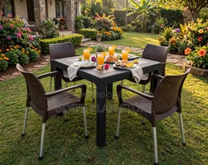 Antares Plastic Dining Table and Chairs Set