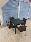 Brand New Plastic Dining Table and 4 Chairs Set - 1