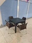 Brand New Plastic Dining Table and 4 Chairs Set - 2
