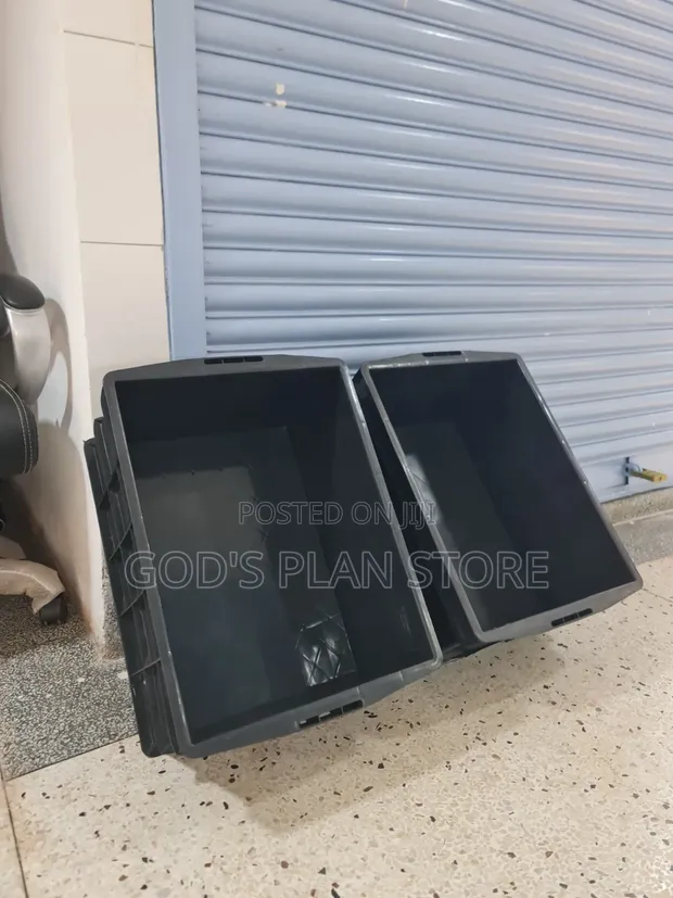 Black Plastic Picking Crates - 1