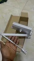Heavy-Duty Door Closer - Silver - 90° Hold Open - 1