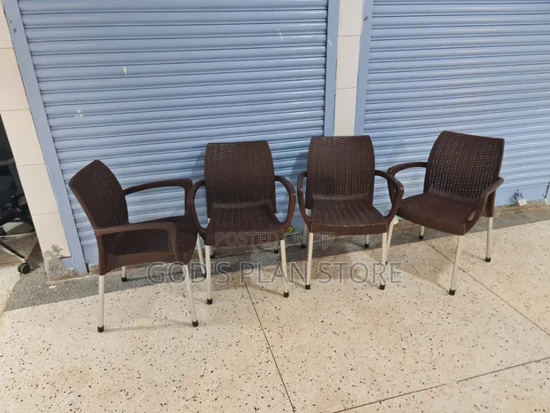 Brand New World Industries Plastic Dining Chairs (Brown) - 1