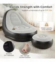 Deluxe Inflatable Lounge Chair & Ottoman Set - 4