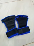 Black & Blue Half-Finger Weightlifting Gloves - 1