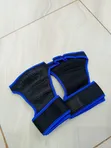 Black & Blue Half-Finger Weightlifting Gloves - 2