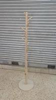 Solid Beech Wood Coat Rack Stand with 8 Hooks - 2