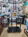 3 Tier Glass TV Stand with Mount - Black - 2
