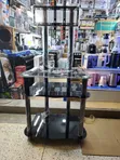 3 Tier Glass TV Stand with Mount - Black - 4