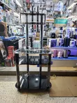 3 Tier Glass TV Stand with Mount - Black - 5