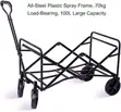 Collapsible Garden Wagon Cart with 360° Steering Wheel - 3