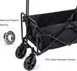 Collapsible Garden Wagon Cart with 360° Steering Wheel - 5