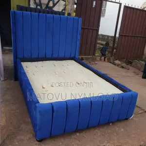 Brand New Dark Blue 5x6 Fabric Bed