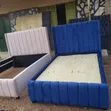 Brand New Dark Blue 5x6 Fabric Bed - 3