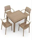 Brand New World Industries Plastic Dining Table and Chairs Set - 2