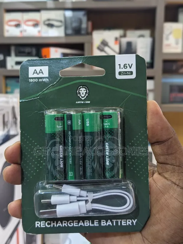 Green Lion AA USB-C Rechargeable Batteries (4 Pack) - 1