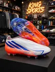 Adidas F50 Laceless Football Boots - White/Orange/Blue - 1