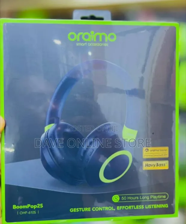 Oraimo BoomPop 2S (OHP-610S) Wireless Over-Ear Headphones - 1