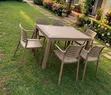 Brand New Plastic Dining Table and Chairs Set - 1