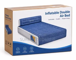 Brand New Double Air Bed with Headboard & Pump