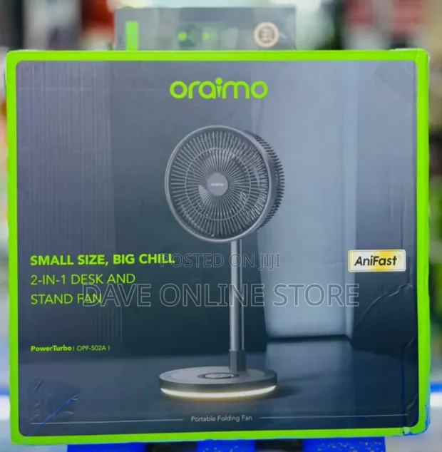 Oraimo PowerTurbo OPF-502A 2-in-1 Folding Fan - 1
