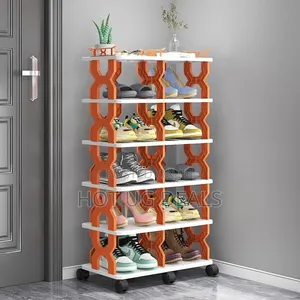 6-Tier Multi-Functional Mobile Shoe Storage Organizer