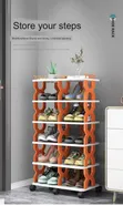 6-Tier Multi-Functional Mobile Shoe Storage Organizer - 2