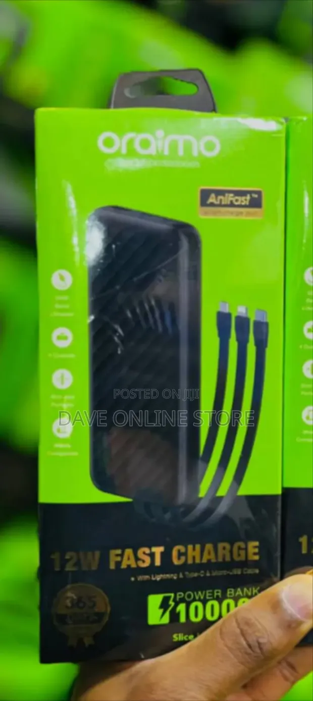 Oraimo Slice Link 10,000mAh 12W Fast Charge Power Bank - 1