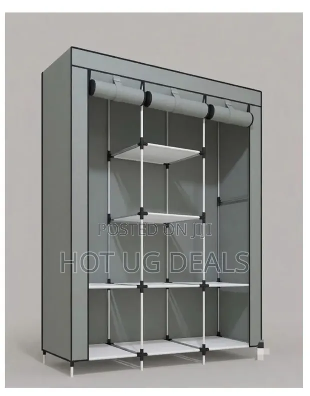 Portable Closet Wardrobe - Gray - 1