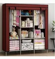 Portable Collapsible Clothes Storage Wardrobe - 3 Column - 2
