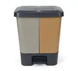 2-in-1 Dual Compartment Pedal Trash Can - 2