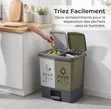 2-in-1 Dual Compartment Pedal Trash Can - 4