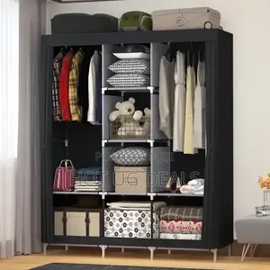 Metallic Wardrobe - 3 Columns, Black