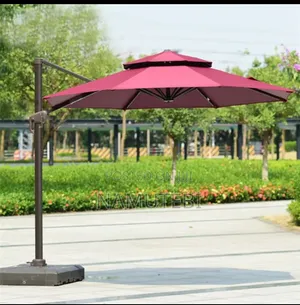 Adjustable Canvas Umbrella - 3 Meter Round